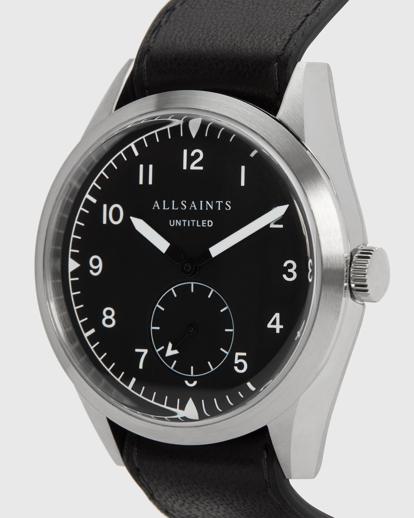 Untitled III Stainless Steel Leather Watch