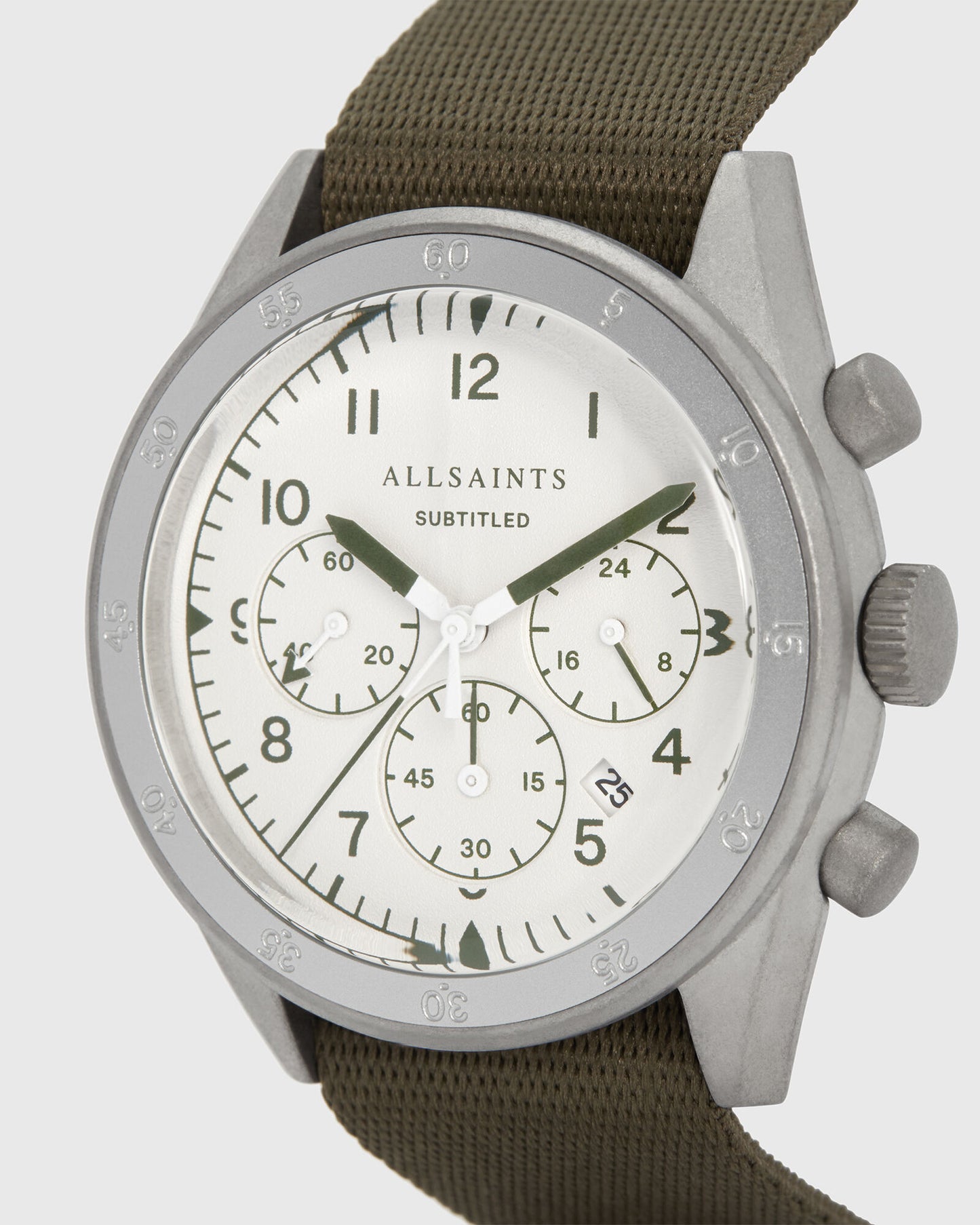 Subtitled III Stainless Steel Nylon Watch