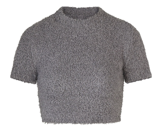 Cozy Knit Cropped T-shirt