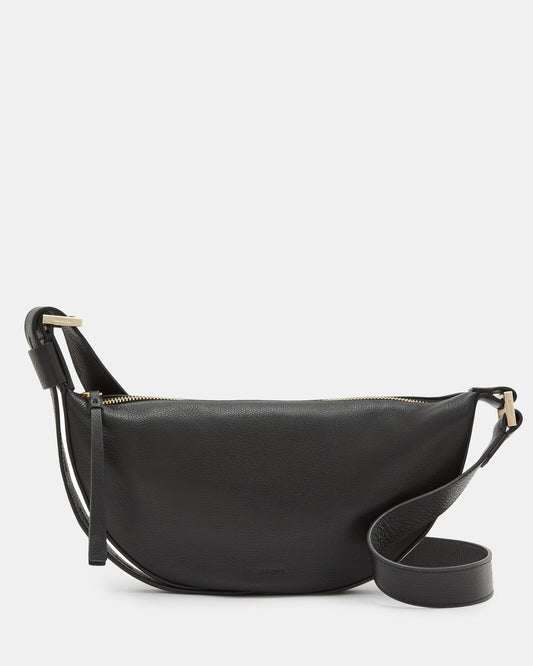Half Moon Leather Crossbody Bag