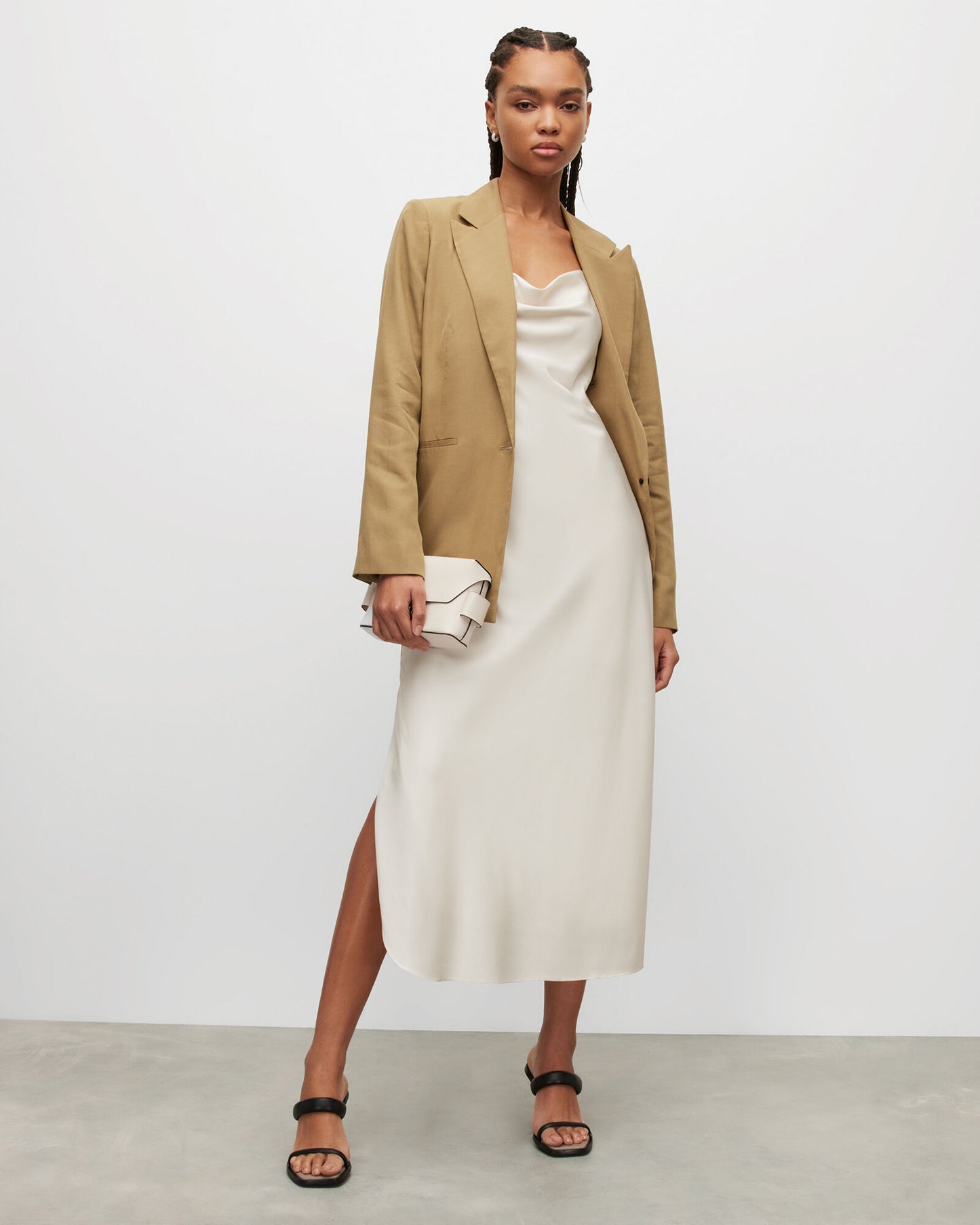 Hadley Cowl Neck Midi Slip Dress