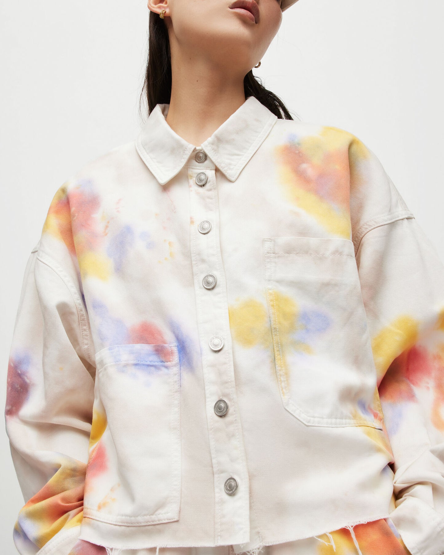 Nicky Tie Dye Denim Shacket