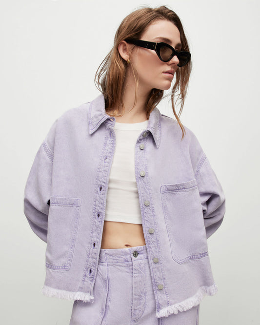 Nicola Linen Blend Denim Shacket