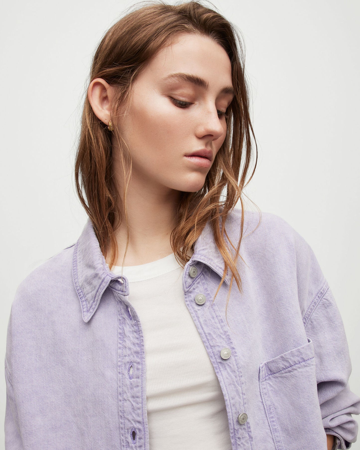 Nicola Linen Blend Denim Shacket