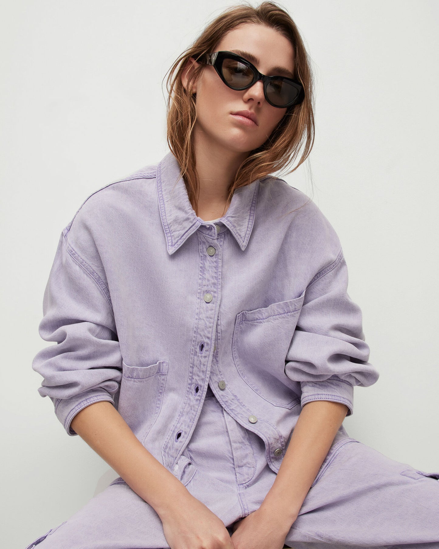 Nicola Linen Blend Denim Shacket
