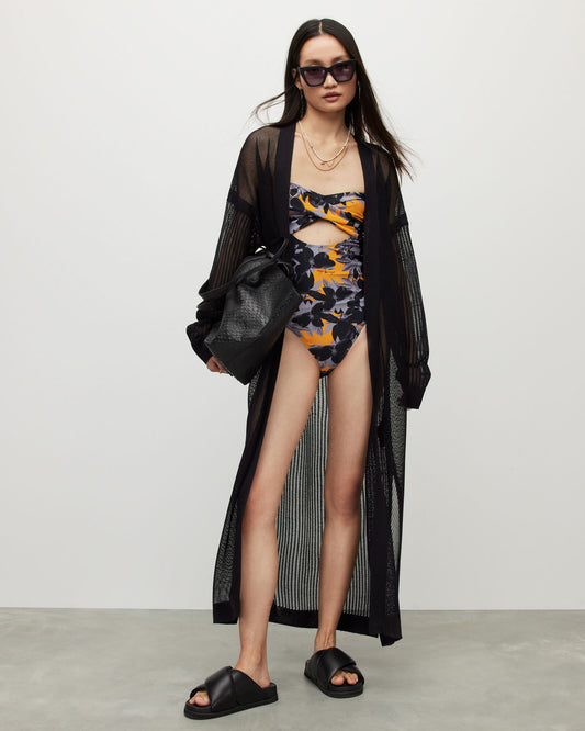 Misha Mesh Longline Cardigan