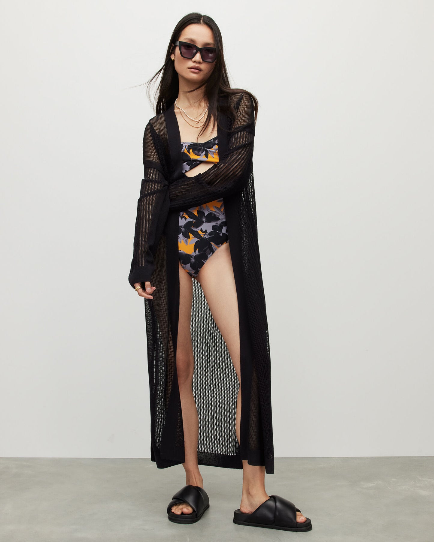 Misha Mesh Longline Cardigan