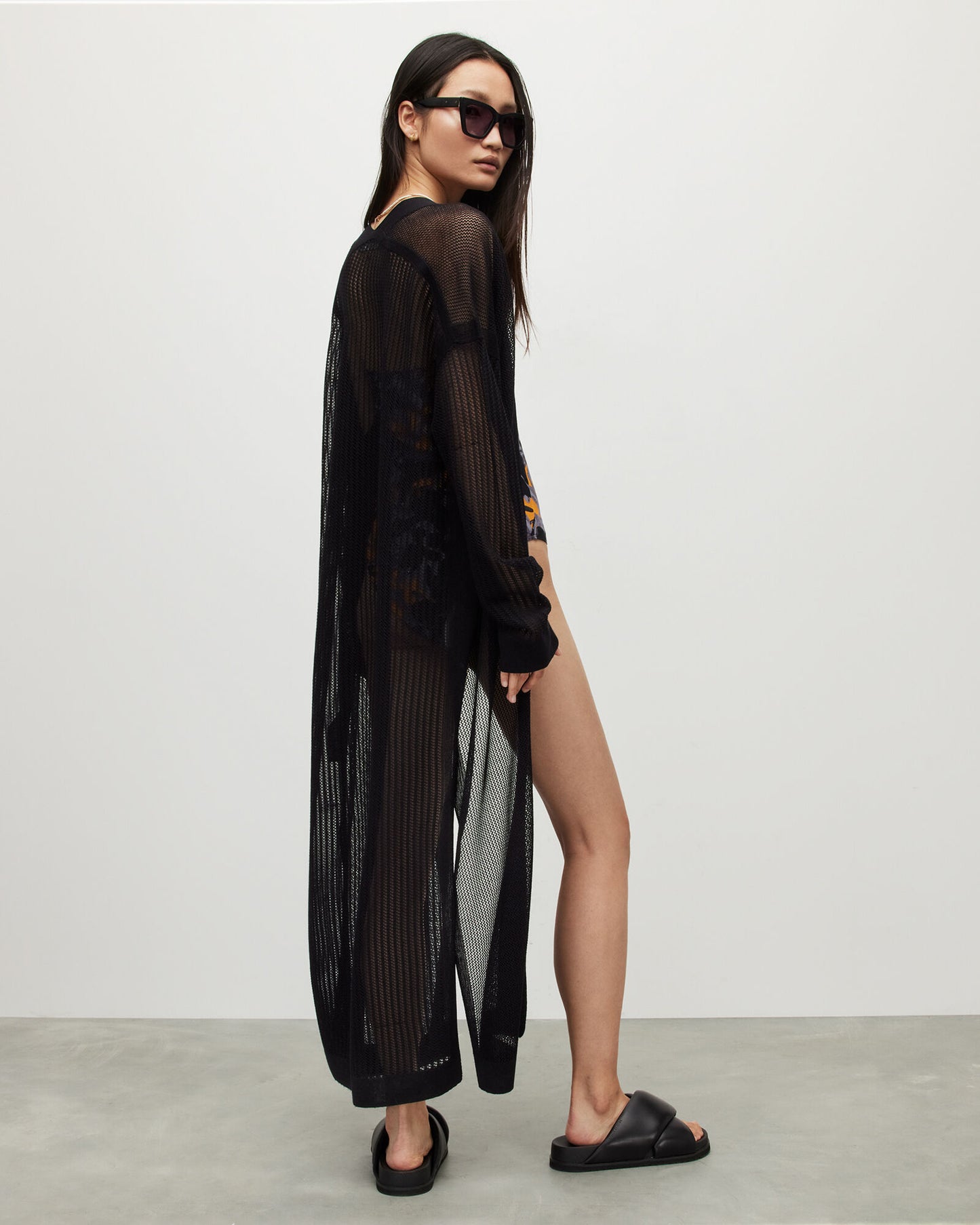 Misha Mesh Longline Cardigan