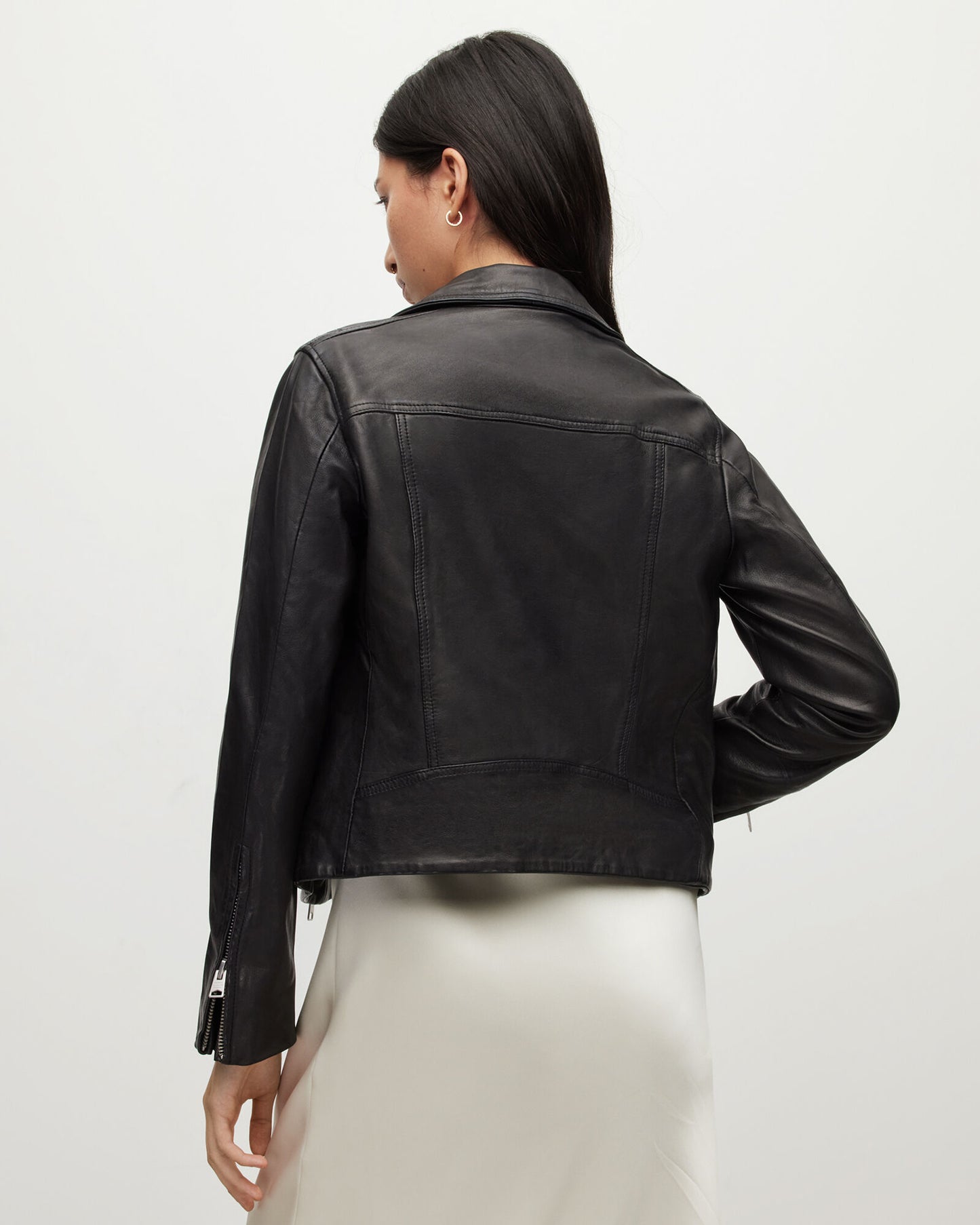 Dalby Slim Fit Leather Biker Jacket