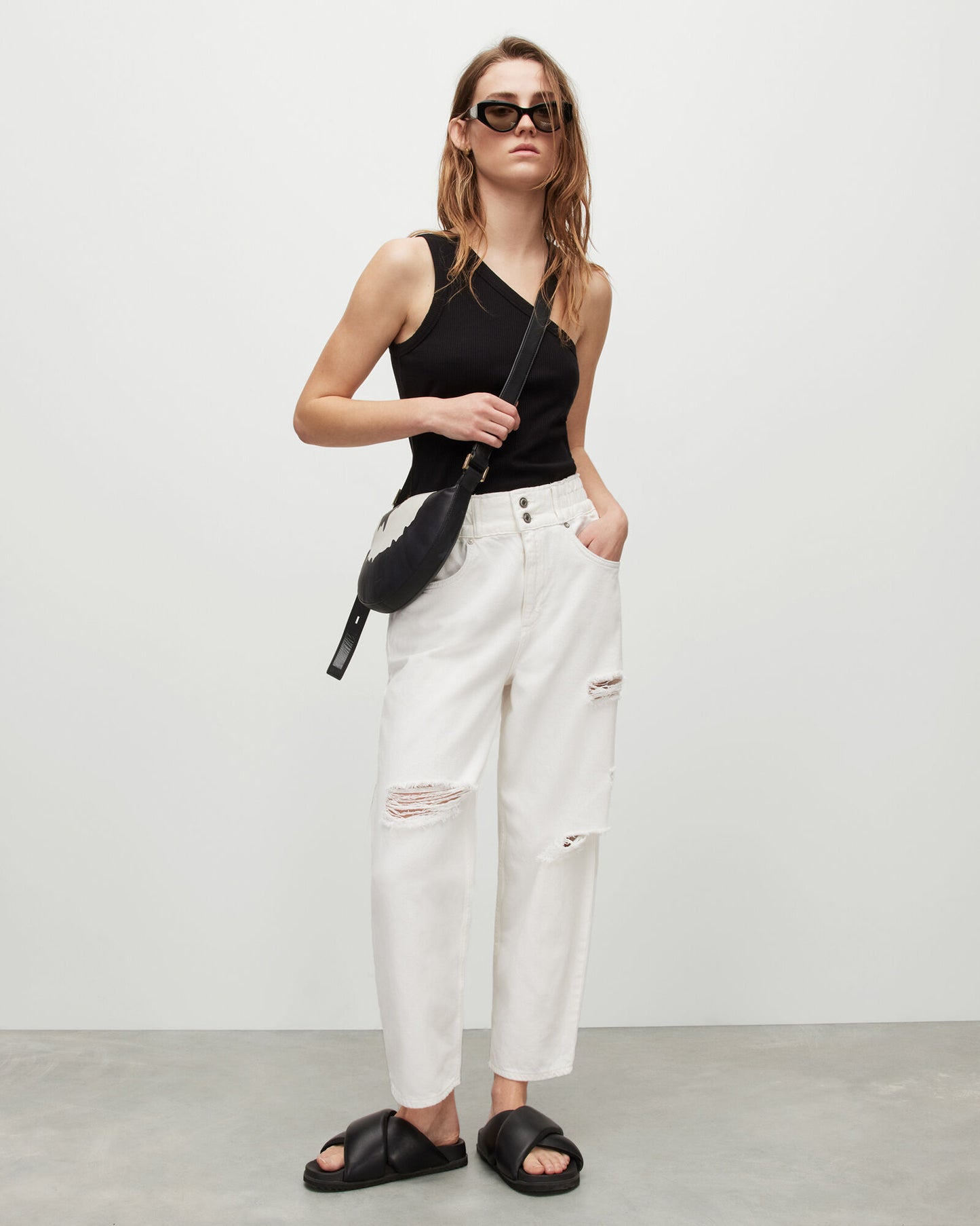 Stef Asymmetric One Shoulder Tank Top