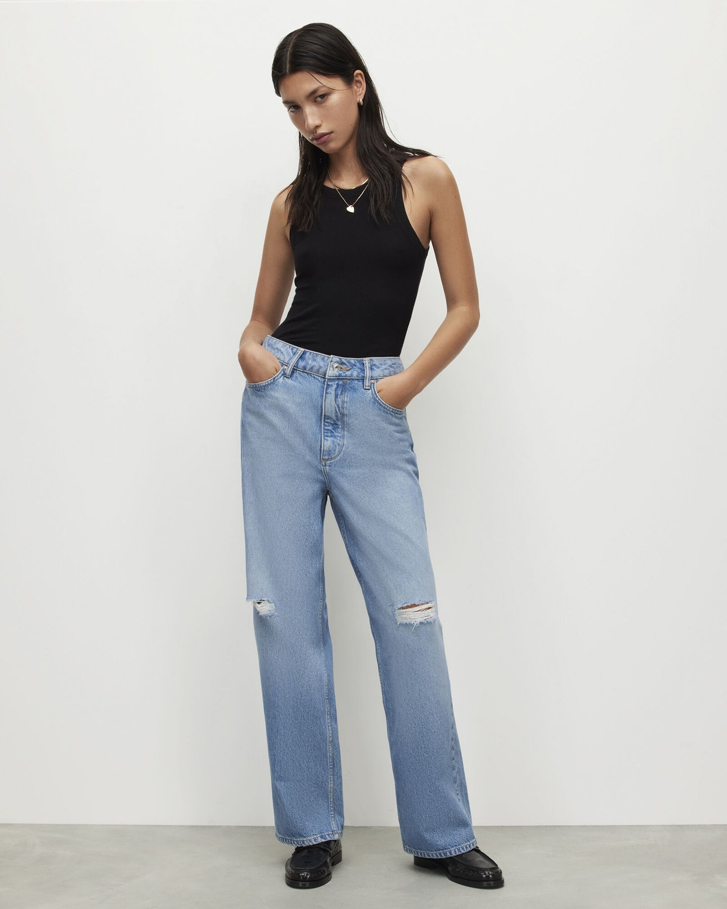 Rina Crew Neck Sleeveless Tank Top