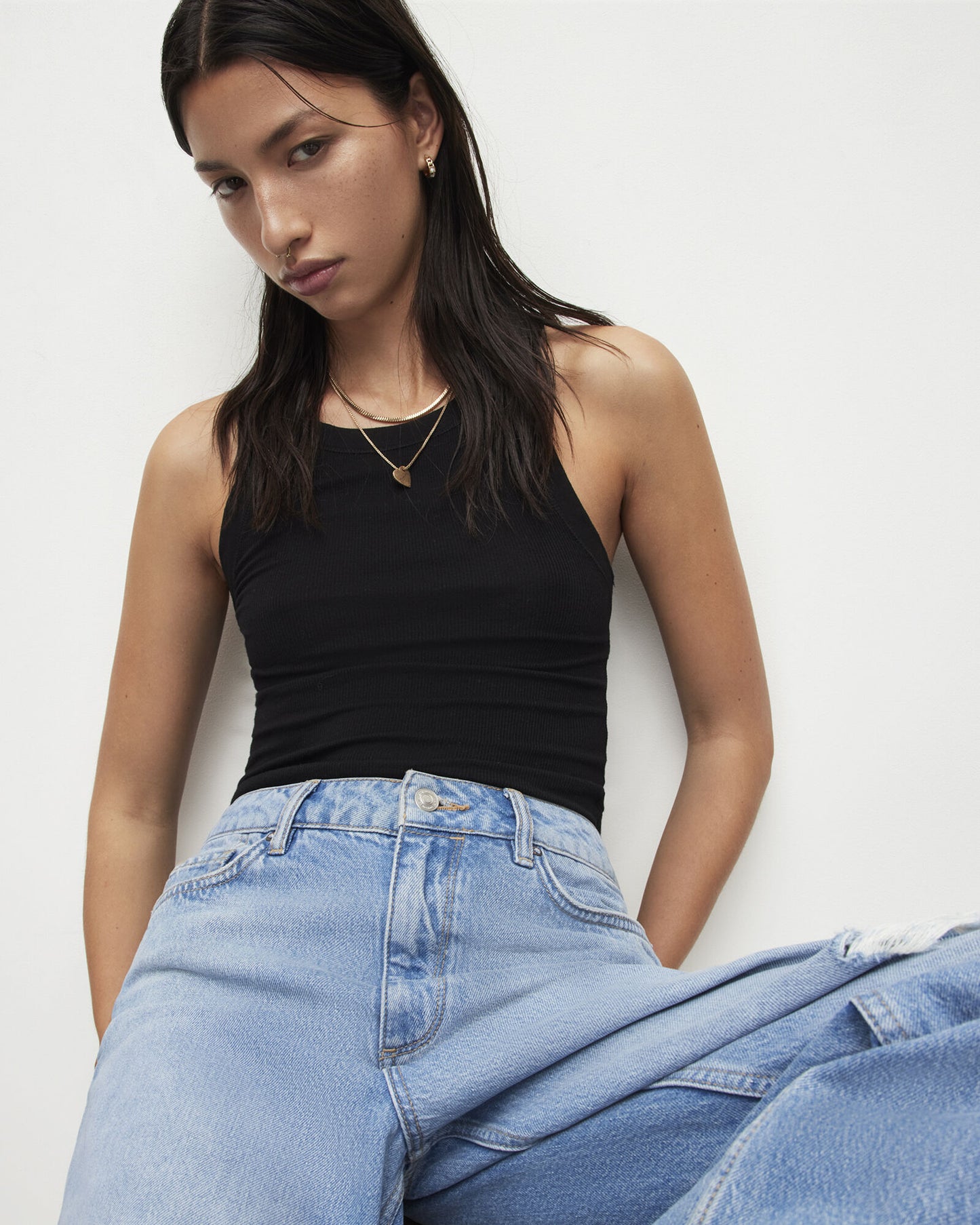 Rina Crew Neck Sleeveless Tank Top