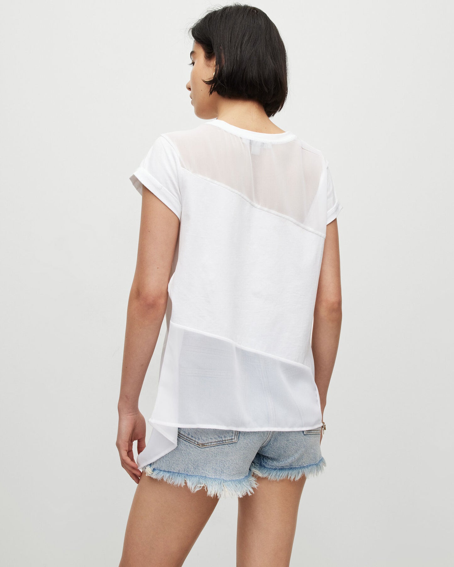 Zala Panelled Handkerchief Hem T-Shirt