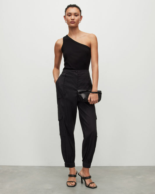 Frieda Linen Blend Cargo Trousers