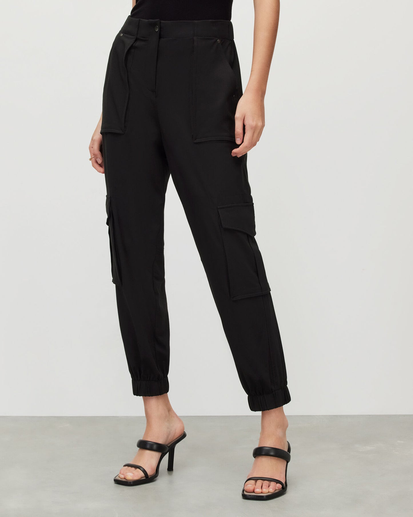 Frieda High-Rise Jersey Cargo Trousers