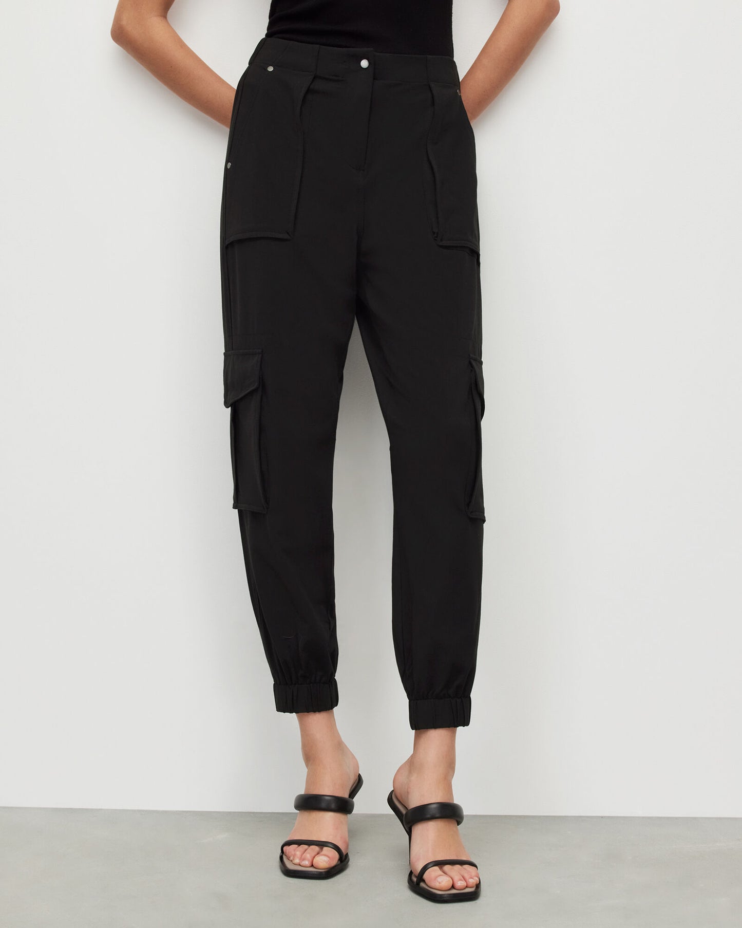 Frieda High-Rise Jersey Cargo Trousers