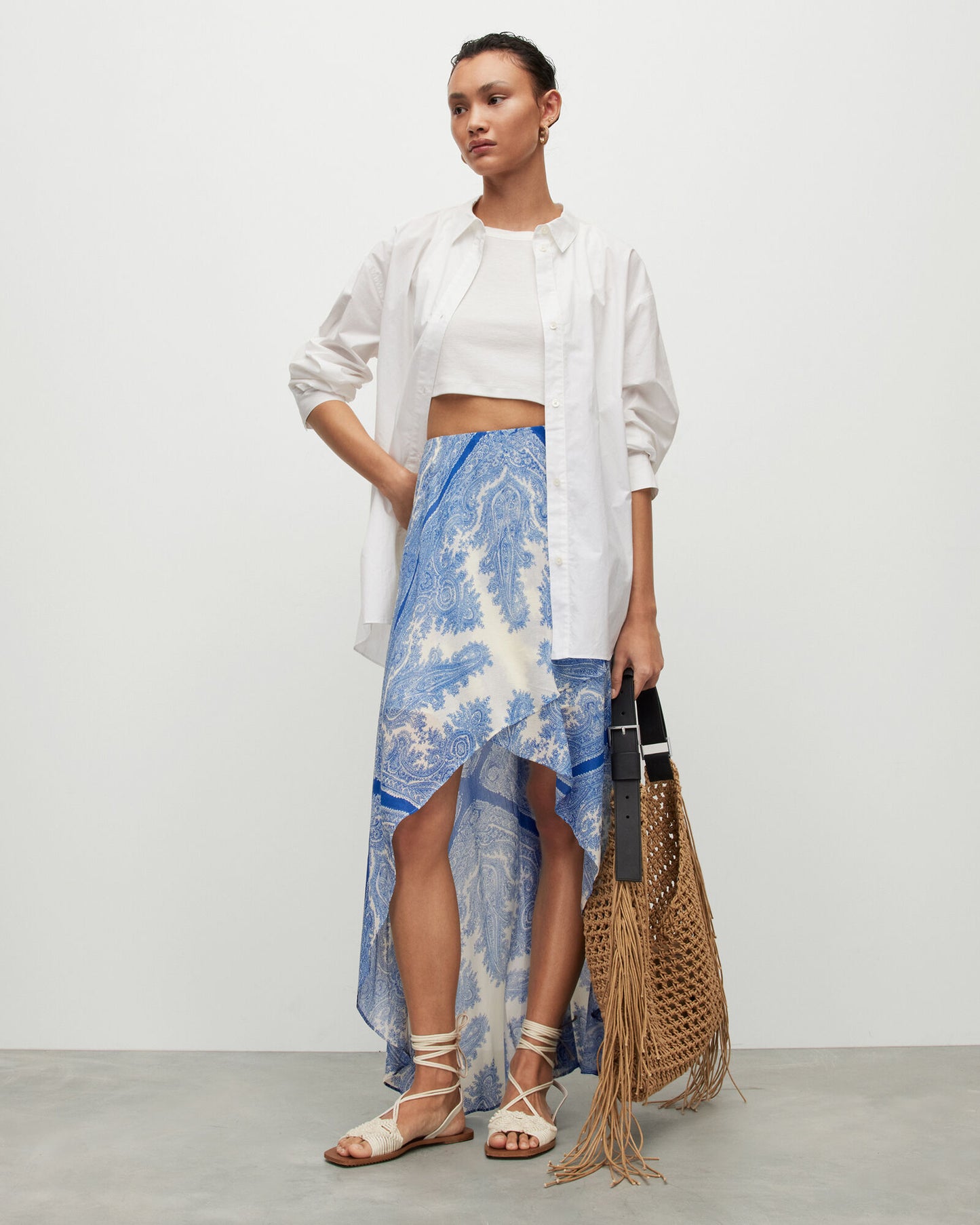 Slvina Rafaela Asymmetric Midi Skirt