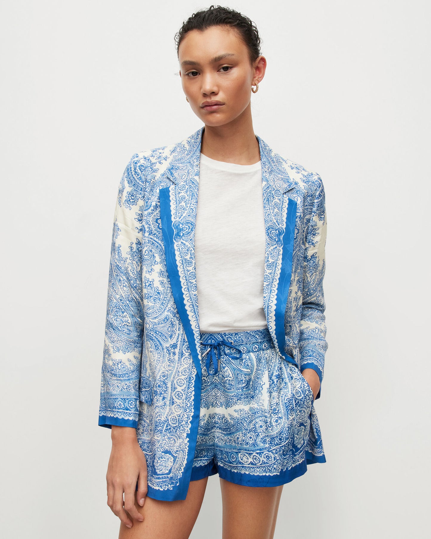 Aleida Rafaela Paisley Print Blazer