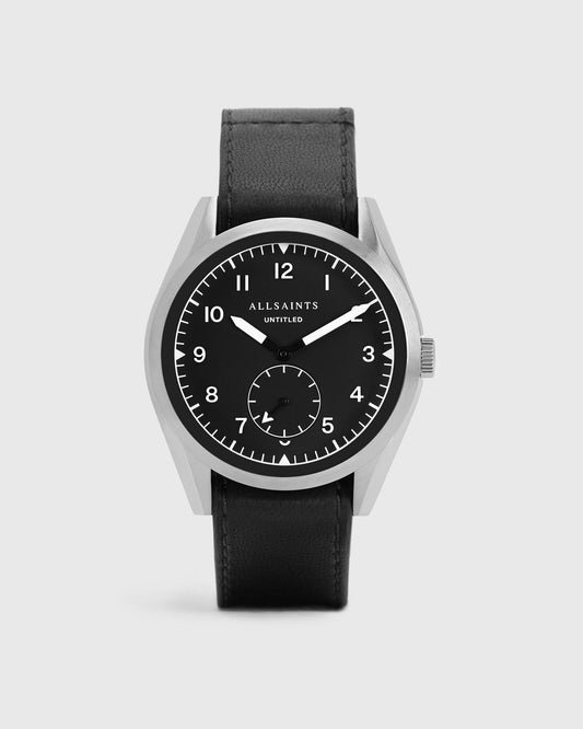 Untitled III Stainless Steel Leather Watch